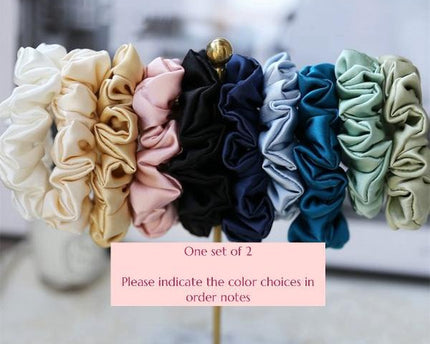 Luxe 100% zijden haarscrunchie - 6 cm breed