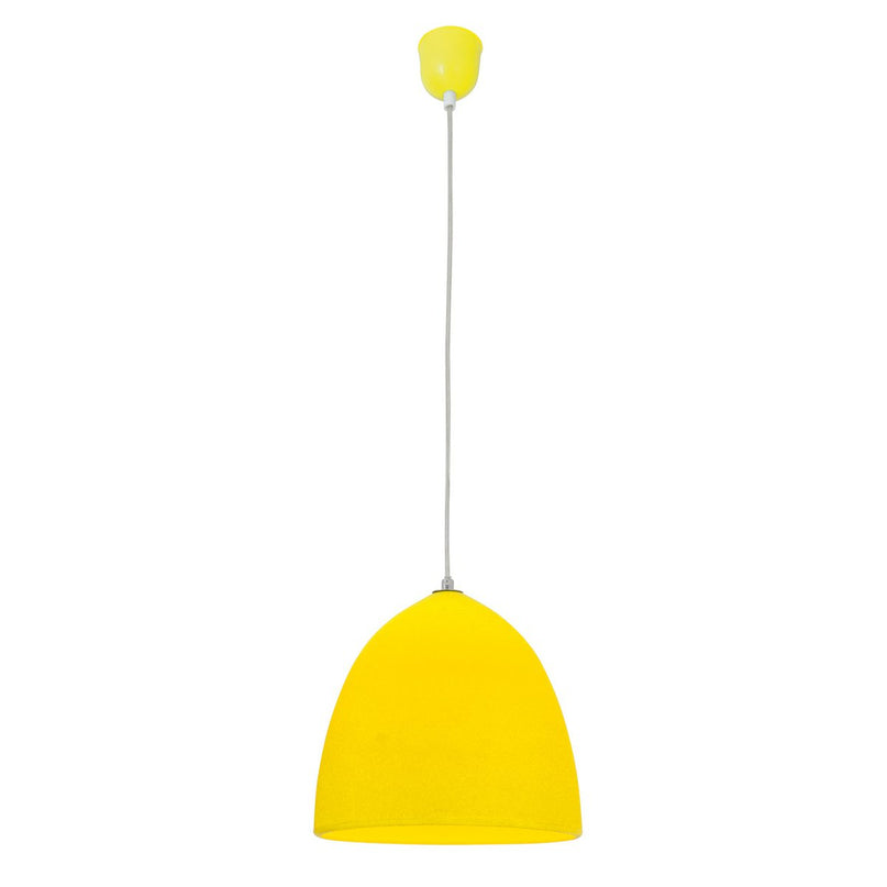 Siliconen hanglamp "Catinus" Ø 25 cm, gemaakt van gele siliconen, E27