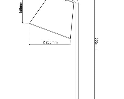 Tafellamp "Korie", metalen tafellamp in het zwart, met E27 -aansluiting, 50 cm hoog, voor woonkamer en kantoor.