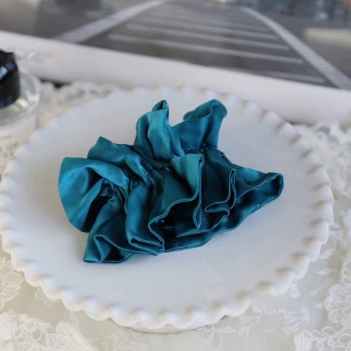 Chique 100% zijden rokontwerp haarscrunchie-dubbellaags-19 mm