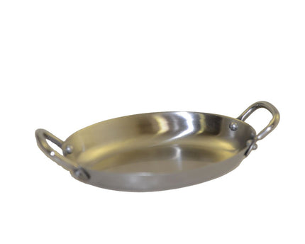 Mini mat ovale steelpan met twee rondes 15x10,9x2 cm