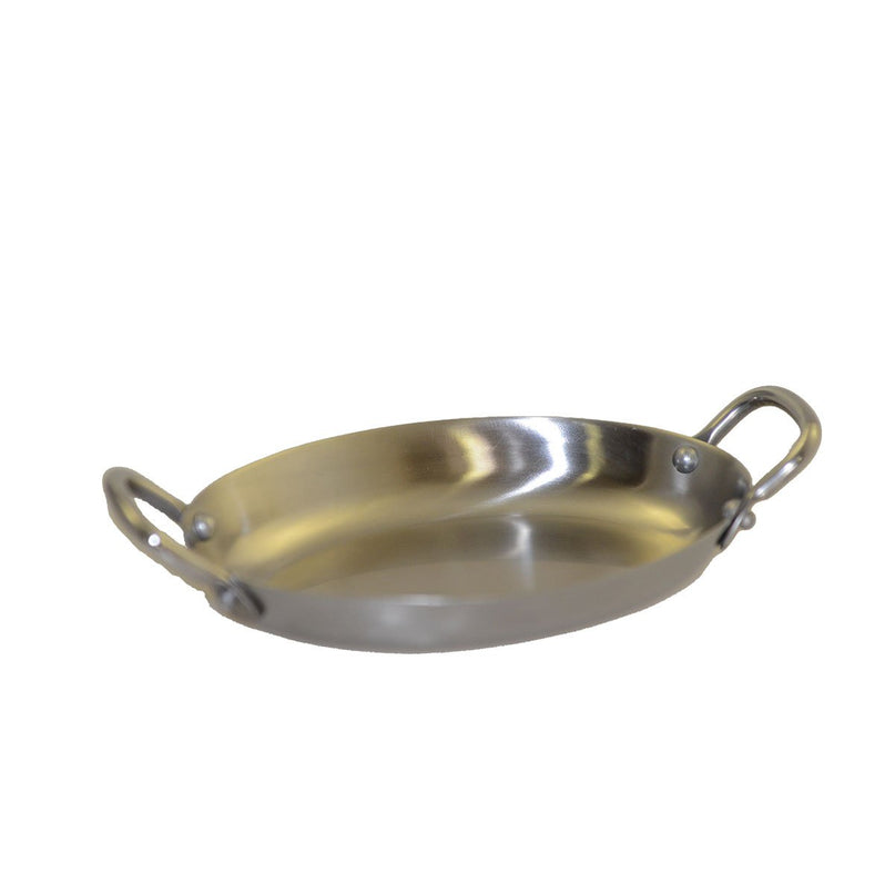 Mini mat ovale steelpan met twee rondes 15x10,9x2 cm