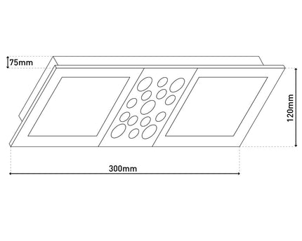 LED plafondlamp "Chur" l:30cm