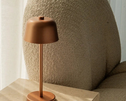 Anton Koperen Oplaadbare Tafellamp | Stijlvolle en draadloze verlichting