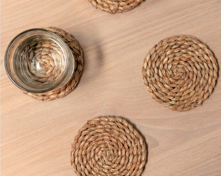 Onderzetters geweven van zeegras Set van 4 of 8 handgemaakte ronde onderzetters SUKU