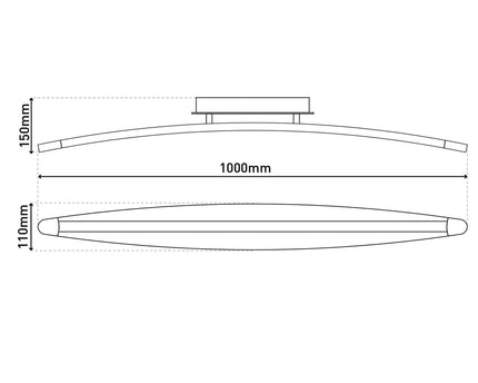 LED plafondlamp "Boog"