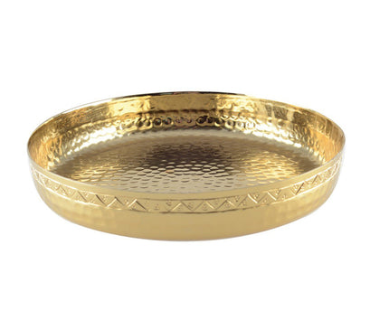 Gouden ronde lade 30,5 cm