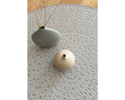 GEHAAKT rond decoratief vloerkleed