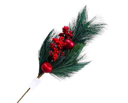 Appel kerstbloemcombinatie  | Zijden kunstbloem | Lengte 61cm  1pcs
