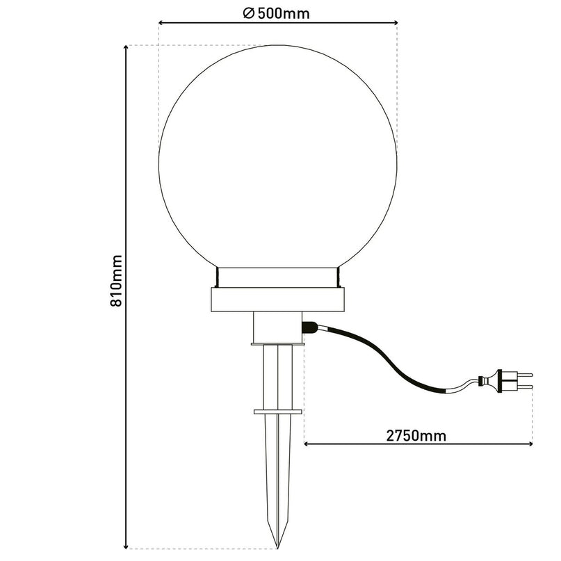 Buiten de Spitical Spit: 50 cm "Ball"