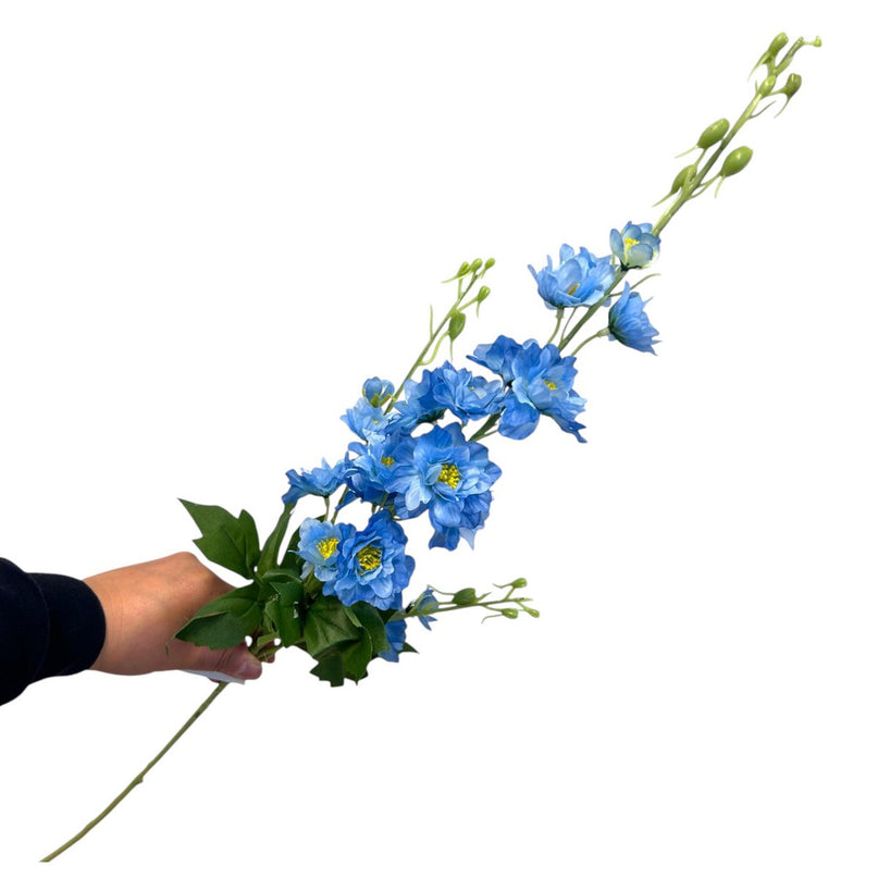 Grote 3-takkige delphinium | Zijden kunstbloem | Lengte 70cm  1pcs