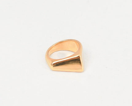 Minimalistische ring 18k verguld - gouden ring 925 zilver goud vermeil - driehoekige statement ring - JIMBARAN