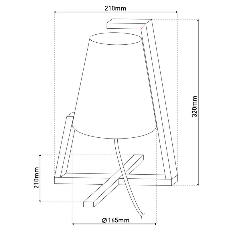 Bamboo -tafellamp met plastic scherm "Shoji", met bamboe frame, natuur en wit, ongeveer 32 cm hoog, E14, voor woonkamer, eetkamer en kantoor