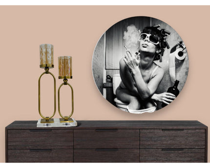 CANDLESTICK | GLASS | GOLD ZH02 Small size: 12*8.5*40