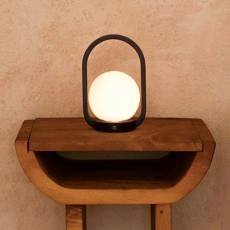Skye Donkerbruine Houten Snoerloze Lamp | Oplaadbaar en dimbaar ontwerp