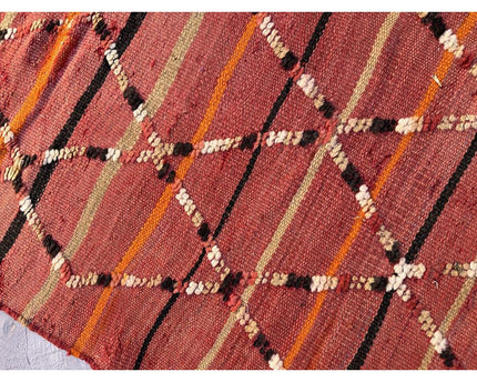 Zuiver wollen Marokkaans Kelim Berber tapijt 126 x 208 cm
