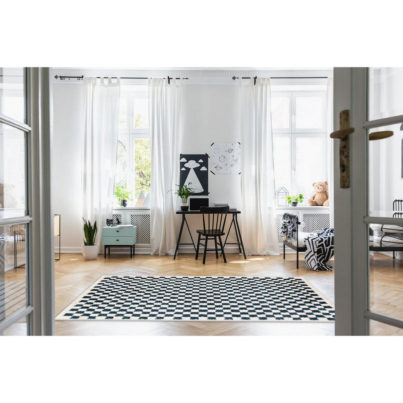 Tapis à poil haut doux en comfortabele CHECKERS