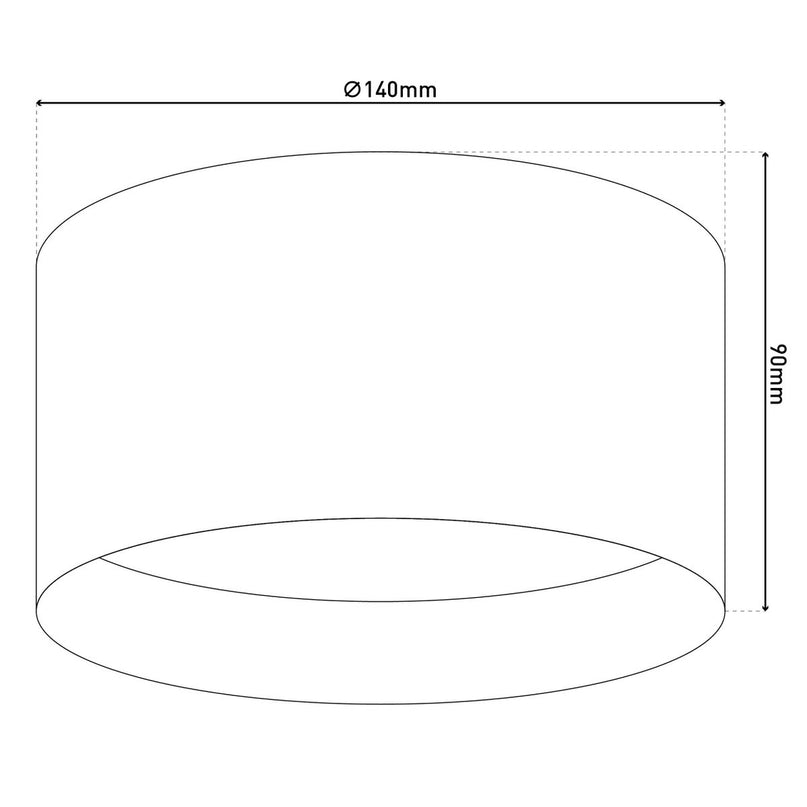 LED Spot "Trios" Ø 14 cm zwart, gemaakt van metaal en plastic met geïntegreerde LED's