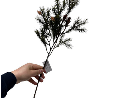 Pine Boomtak  | Zijden kunstbloem | Lengte 49cm  1pcs
