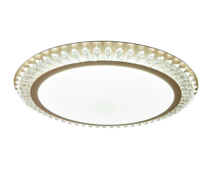 LED -plafondlicht "Madison" Ø 48 cm, veel functies, gemaakt van metaal en plastic, goud, met geïntegreerde LED's, verlichting voor woonkamers of kantoor