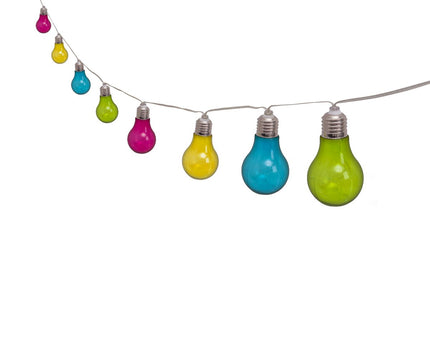 Kleurrijke 10-LED solar buitenlichtketting