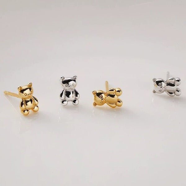 Teddybeer sieradenset met oorbellen en ketting