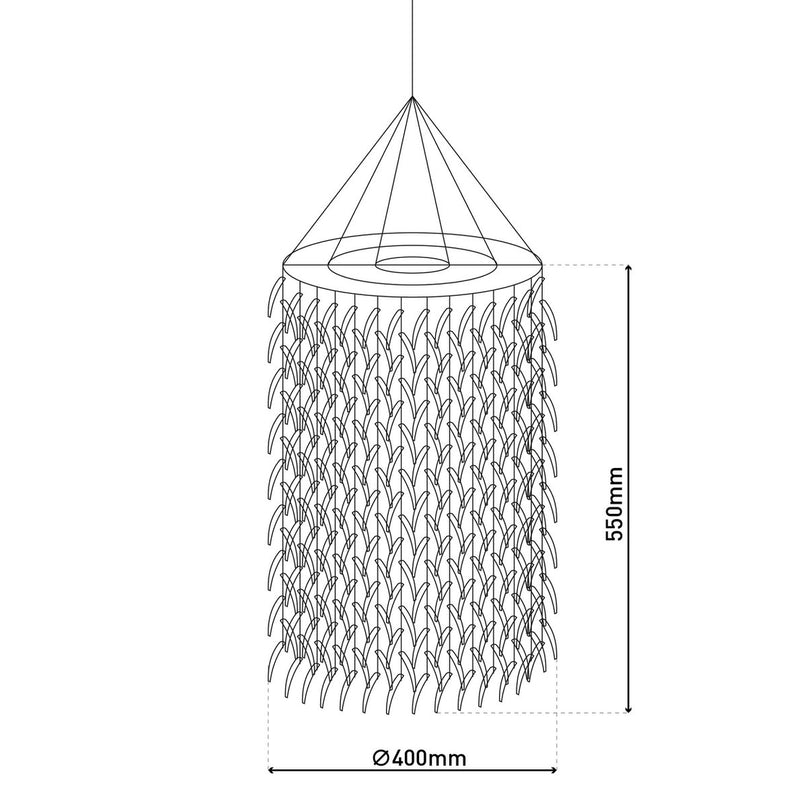 Hanger lamp "kokosnoot" Ø 40 cm, gemaakt van hout- en kokosnootschalen, beige/bruin, E27 -aansluiting, verlichting voor woonkamer, eetkamer of wintertuin.