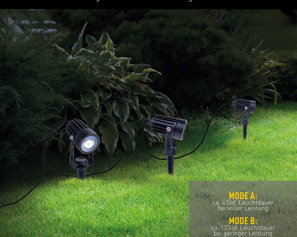 LED-zonne-spot met 3 zitplaatsen met Earthspout "Spoti" "buiten en speerboeien