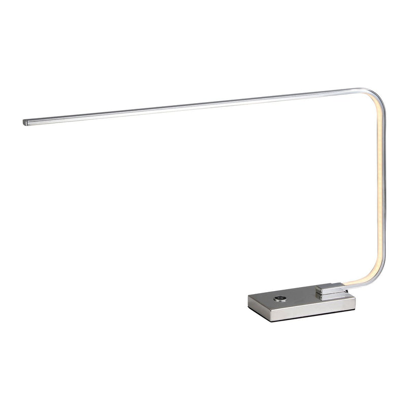 LED -tafellamp "faucium" gemaakt van metaal in chroom, met geïntegreerde LED