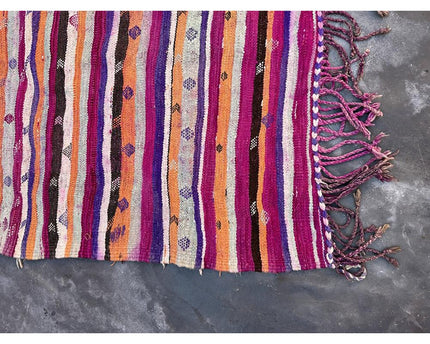 Zuiver wollen Marokkaans Kelim Berber tapijt 192 x 342 cm