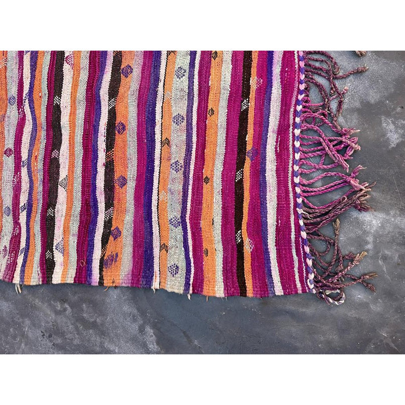 Zuiver wollen Marokkaans Kelim Berber tapijt 192 x 342 cm