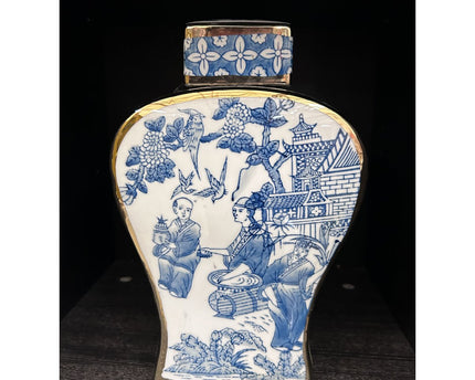 Nieuwe Chinese stijl, oosterse Parijse Delfts blauwe porselein vazen/hoge stijl