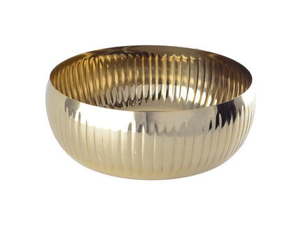 24 cm geribbelde gouden fruit gesneden
