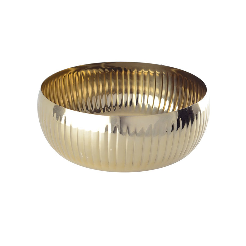 24 cm geribbelde gouden fruit gesneden