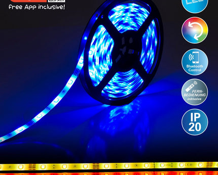 Tuya LED-RGB-streep met Bluetooth, functie, strepen, plastic, kleurrijk, geïntegreerde LED,