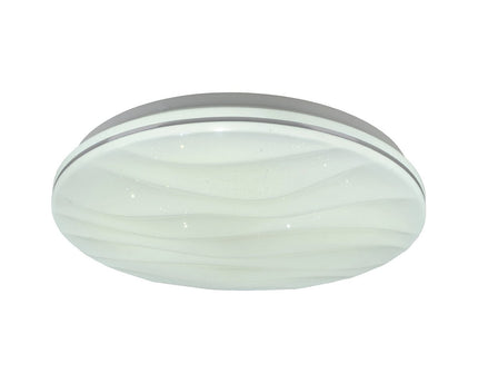Smart Home LED -plafondlamp "Austin" met kristaleffect, veel functies, gemaakt van metaal en plastic, wit, met geïntegreerde LED's, verlichting voor woonkamers of kantoor