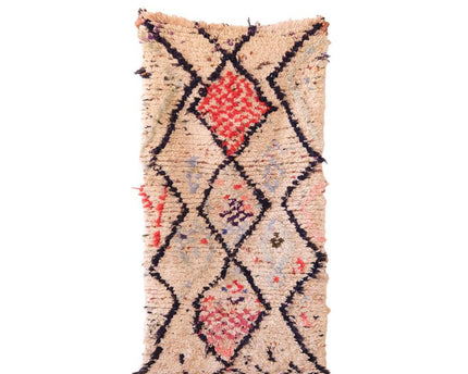 Zuiver wollen Marokkaans Berber-tapijt 85 x 172 cm