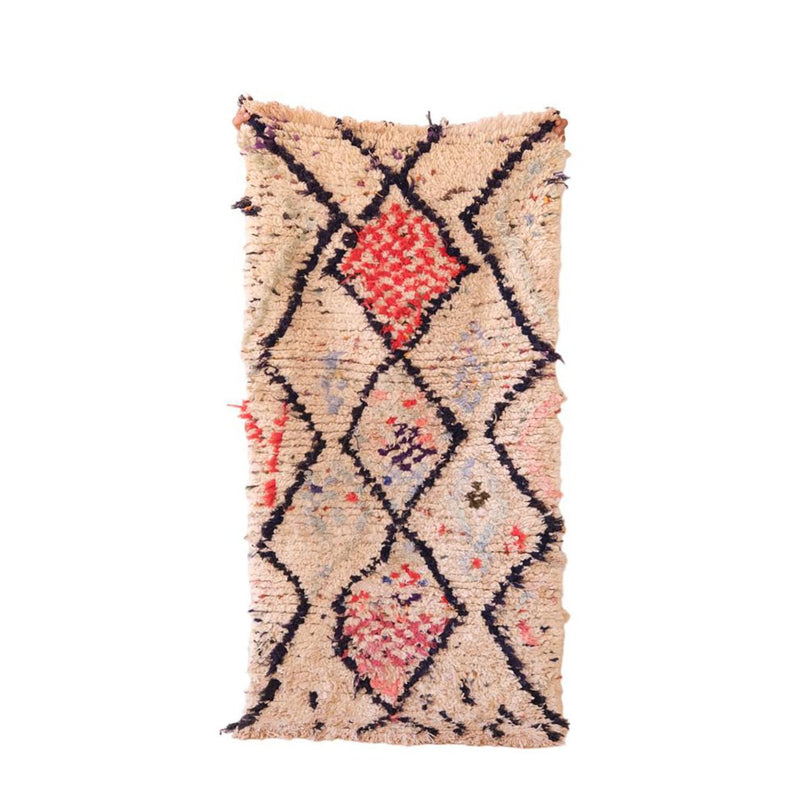 Zuiver wollen Marokkaans Berber-tapijt 85 x 172 cm