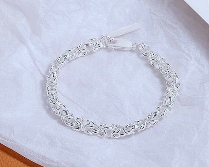 Klassieke sterling zilveren drakenkettingarmband