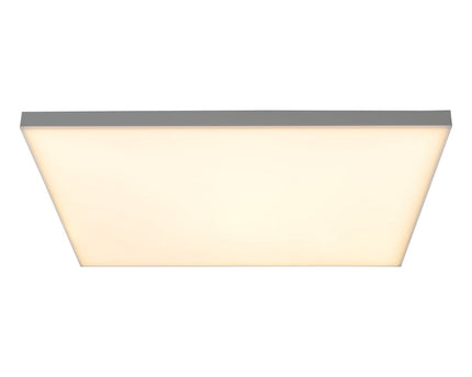 LED -paneel plafondlamp "Carente" zijlengte 45 cm, frameless, vele functies, gemaakt van metaal en plastic, witte, geïntegreerde LED's