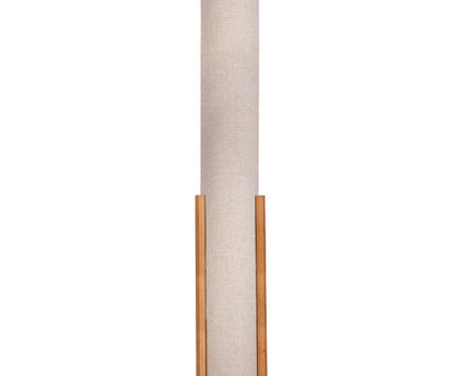 Tafellamp "Matilda" klassieke tafellamp met natuurlijk uiterlijk door hout en stofscherm, E27 -aansluiting, 110 cm hoog