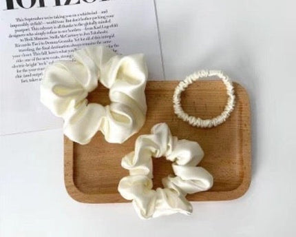 100% Zijden Scrunchie Set - 19 momme - Een set van 3
