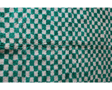 Berber geruit vloerkleed van zuivere wol 166 x 269 cm