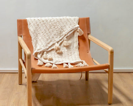 Boho Deken Katoenen Deken Sprei Bedovertrek Bankdeken 110x200 cm TENUN Handgeweven van katoen