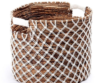Opbergmand PURA | Plantenmand | Wasmand (wit) gemaakt van bananenvezel (3 maten)