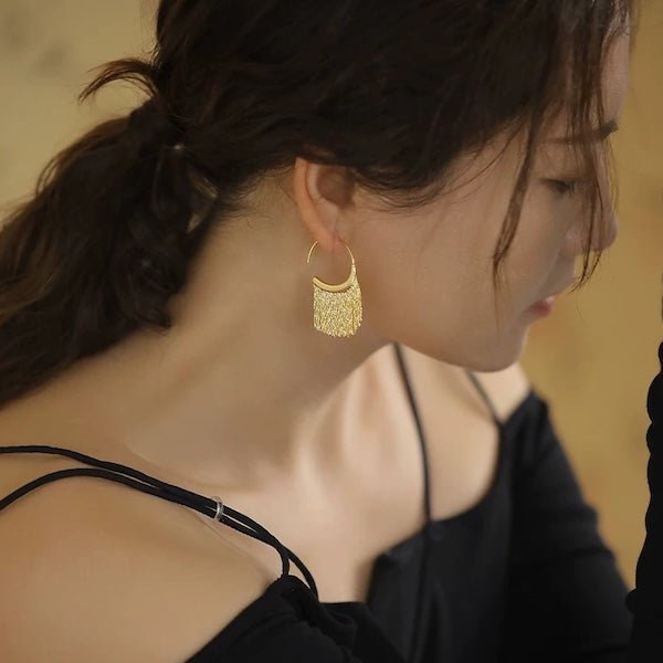 Unieke dynamische kwastdruppeloorbellen