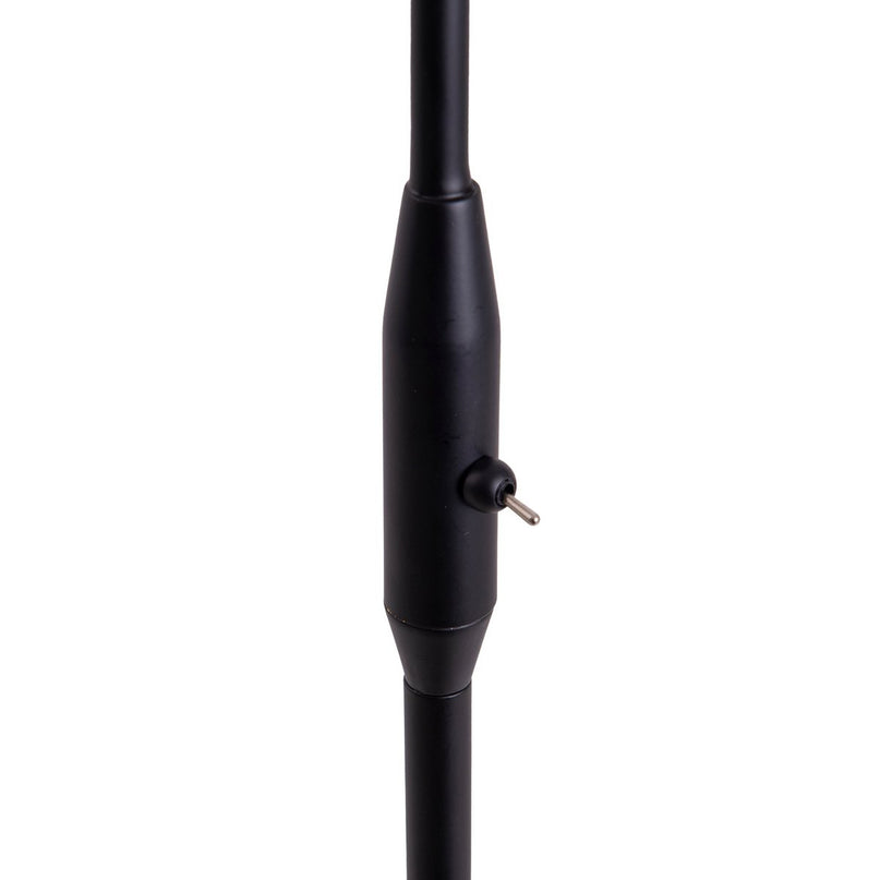 Glas-stand-lamp "Fumoso", vloerlamp gemaakt van metaal en glas in zwart, met E14-aansluiting, voor eetkamer, woonkamer, hal of kantoor, vloerlamp binnen, 150 cm hoog.