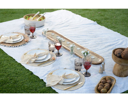 Beige rieten zout en peper