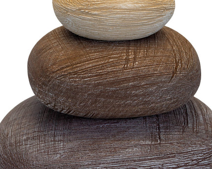 Keramische tafellamp "Stoney", keramische tafellamp in bruin, met E14 -aansluiting, tafellamp voor eetkamer, woonkamer, gang of kantoor, of als een bedlamp, 31 cm hoog