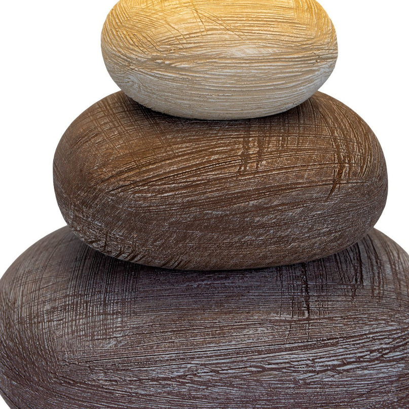 Keramische tafellamp "Stoney", keramische tafellamp in bruin, met E14 -aansluiting, tafellamp voor eetkamer, woonkamer, gang of kantoor, of als een bedlamp, 31 cm hoog